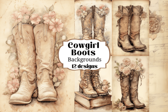 12 Pretty Cowgirl Boots Backgrounds: A Designer's Rustic Toolkit