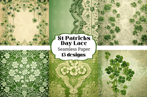 13 Lace St Patrick's Day Backgrounds for Your Projects