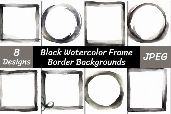 Black Watercolor Frame Backgrounds: Elevate Your Visuals