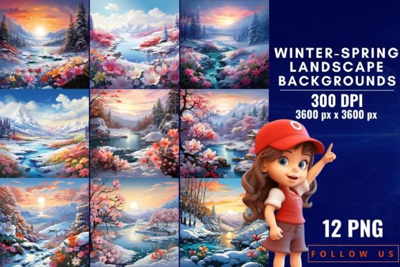 Capturing the Seasonal Shift: Winter Spring Landscape Backgrounds