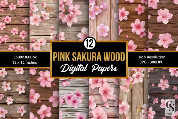 Embracing Botanical Warmth with Pink Sakura Wooden Flowers Backgrounds