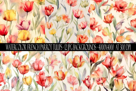 French Parrot Tulip Backgrounds: A Designer's Digital Asset