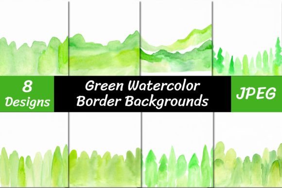 Green Watercolor Border Backgrounds: An Organic Design Foundation