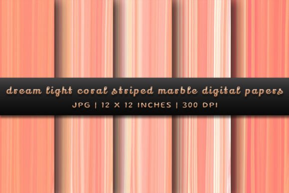 Light Coral Striped Marble: Designing with Digital Elegance