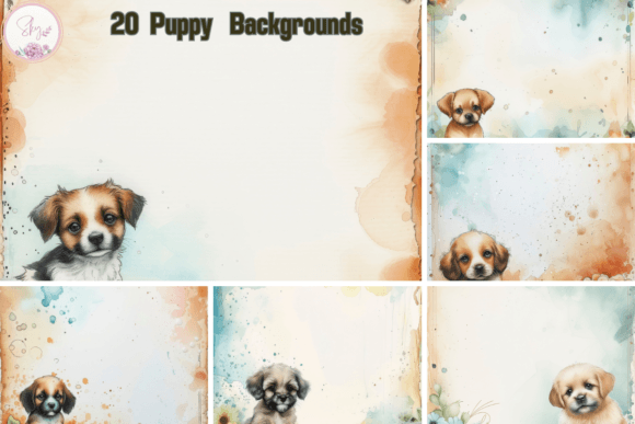 Puppy Watercolour Scrapbook Backgrounds: A Designer's Guide