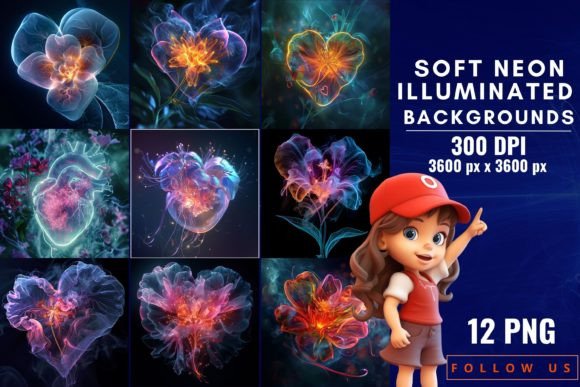 Soft Neon Illuminated Backgrounds: A Modern Design Toolkit