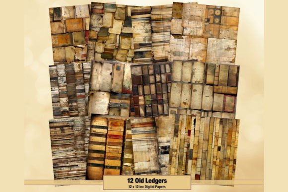 Timeless Texture: Using Old Neutral Ledgers Digital Backgrounds
