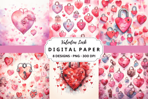 Valentine Lock Backgrounds: Romantic Digital Assets