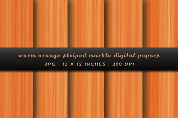 Warm Orange Striped Marble Backgrounds for Vibrant Designs